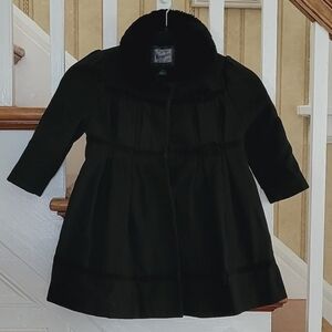 ROTHSCHILD Rare Girl's Black Holiday Princess Peacoat Size 2T